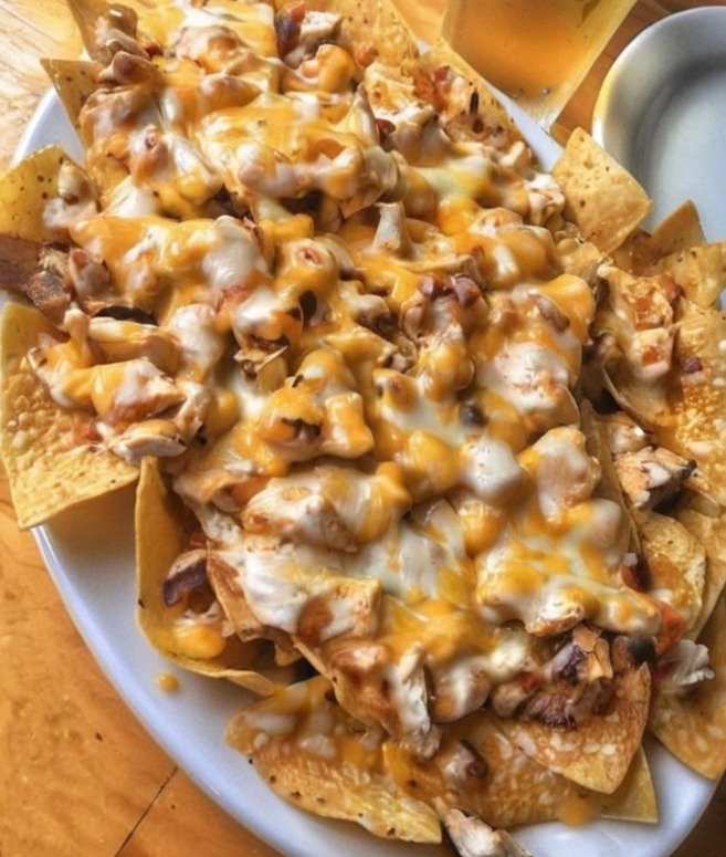 Cheesy Mushroom Nachos